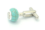 Blue Crackle Cufflink Ankers - pranga