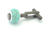 Blue Crackle Cufflink Ankers - pranga