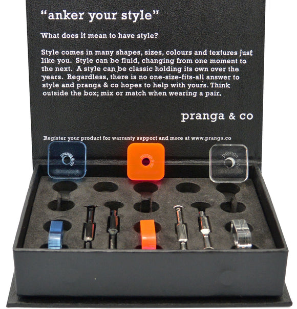 Curated Recycled Acrylics Cufflinks and Ankers - pranga