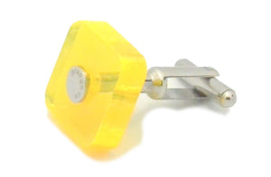 Light Crystal Yellow Cufflink Ankers - pranga