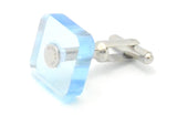 Light Crystal Blue Cufflink Ankers - pranga