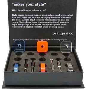 Curated Recycled Acrylics Cufflinks and Ankers - pranga