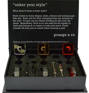 Curated Reclaimed Sensi Acrylic Cufflinks and Ankers - pranga